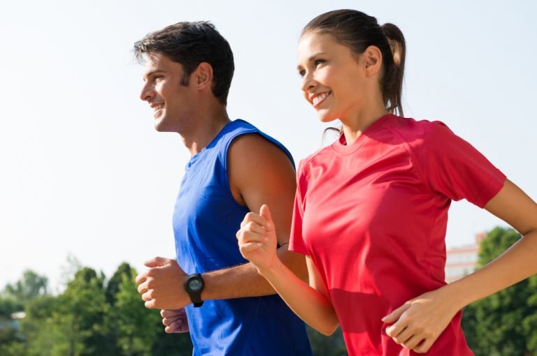 Happy Couple Jogging Outdoor